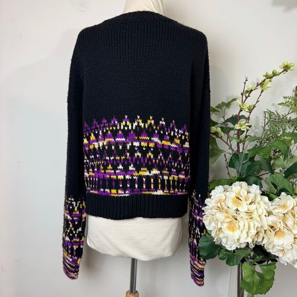 Scotch & Soda Maison Scotch Metallic Fair Isle Wool-Blend Sweater | medium | cro - Picture 8 of 12